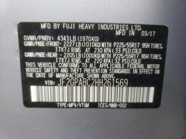 JF2GPABC2HH261569 Subaru Crosstrek Premium