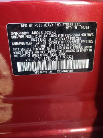 JF2SJAWC8HH479554 Subaru Forester 2.5i Touring