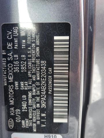 3KPA24AB2KE203438 KIA RIO S