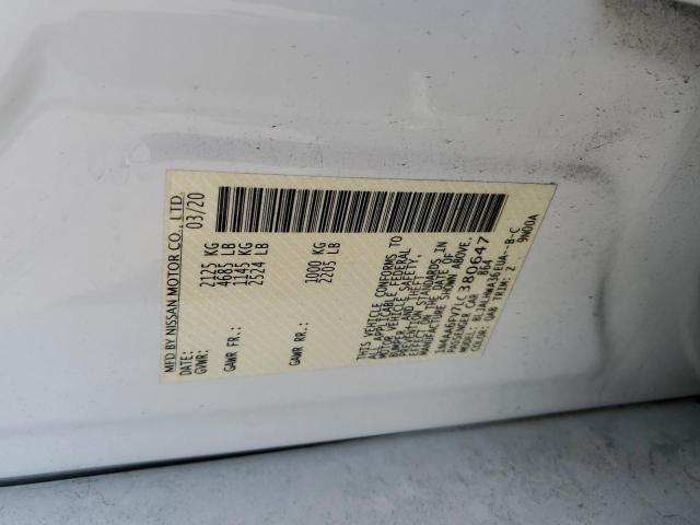 1N4AA6FV7LC380647 Nissan Maxima PLA 10