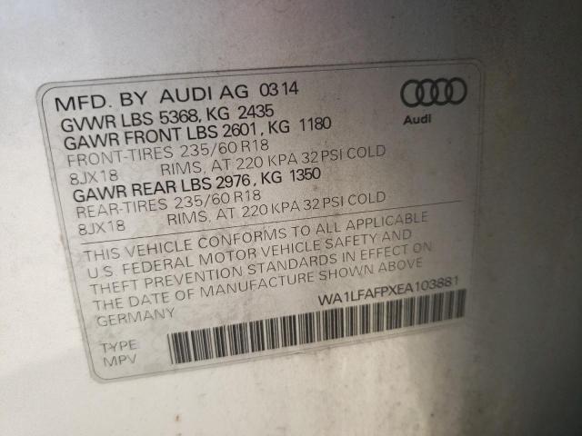 WA1LFAFPXEA103881 2014 AUDI Q5, photo no. 13