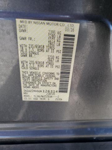 5N1AZ2MH6GN126314 Nissan MURANO S