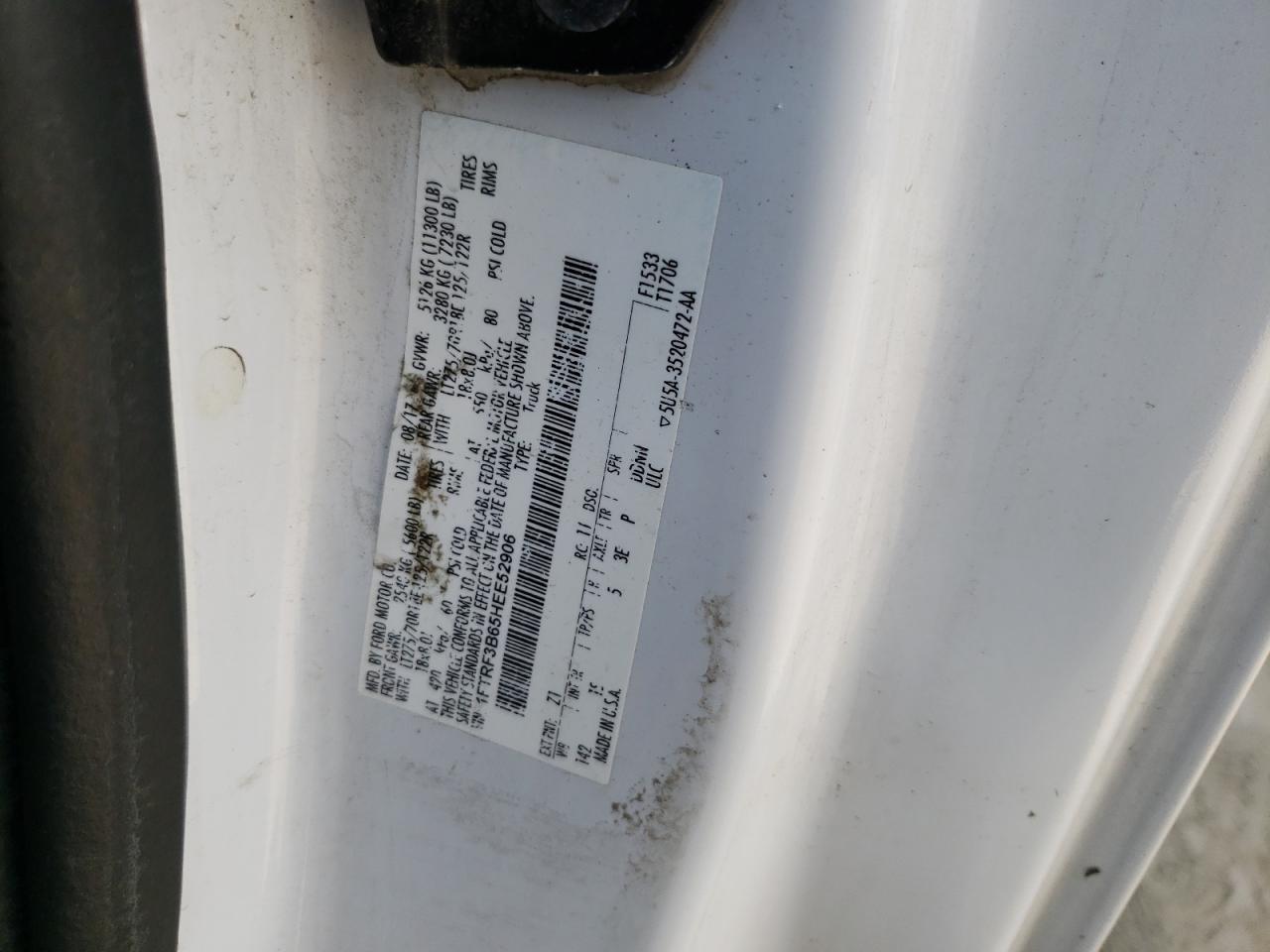 1FTRF3B65HEE52906 FORD F350 2017
