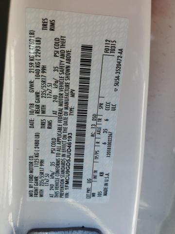 1FMCU9GD5JUD46193 Ford ESCAPE SE