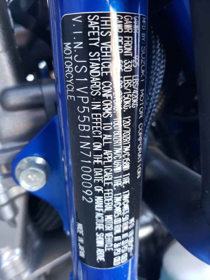 JS1VP55B1N7100092 SUZUKI SV650 2022