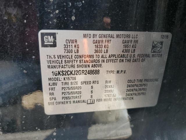 1GKS2CKJ2GR248688 GMC YUKON DENALI
