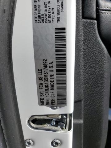 2021 JEEP GRAND CHER - 1C4RJKAG5M8174892