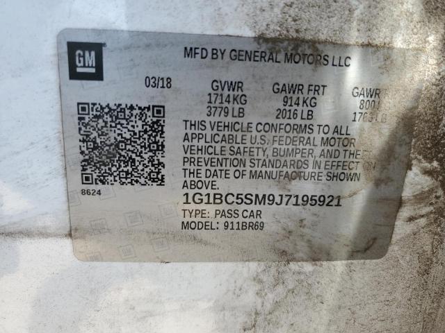 1G1BC5SM9J7195921 Chevrolet CRUZE LS