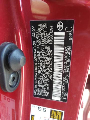 JTDEPMAE8NJ218739 Toyota COROLLA LE
