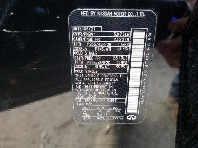 2022 INFINITI QX55 SENSO 3PCAJ5L35NF102553