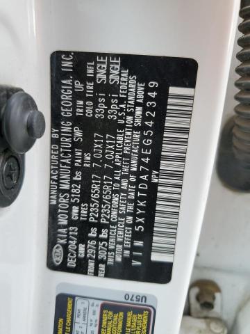 5XYKTDA74EG542349 KIA SORENTO LX