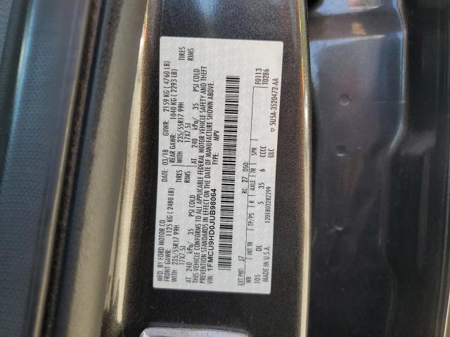1FMCU9HD0JUB98064 Ford ESCAPE SEL