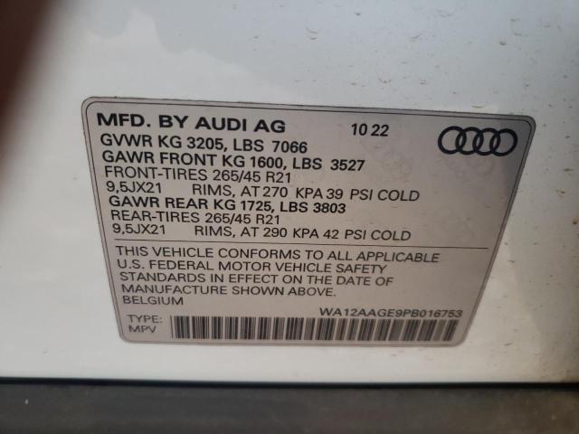 WA12AAGE9PB016753 Audi E-tron Sportback Premium Plus 2023