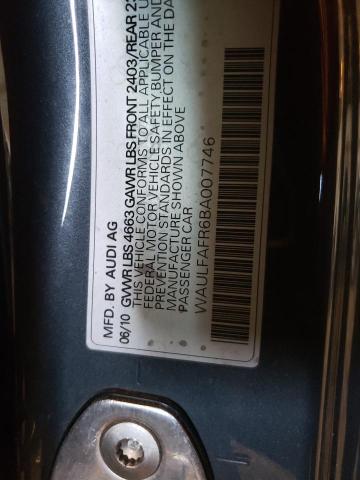 WAULFAFR6BA007746 2011 Audi A5 Premium Plus