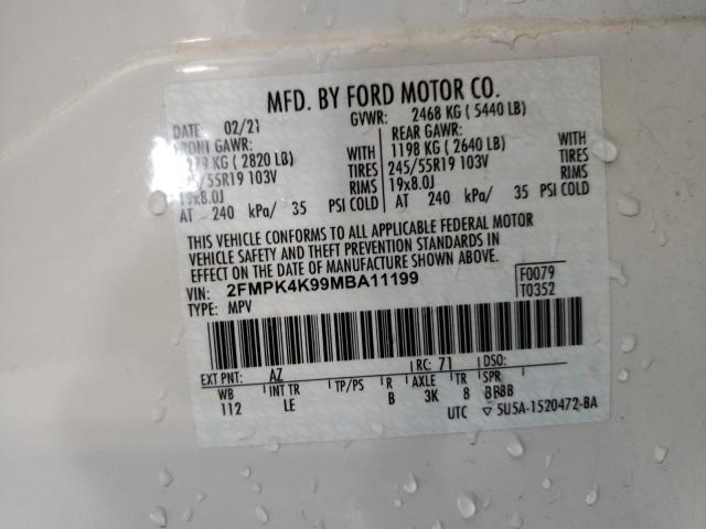 2FMPK4K99MBA11199 2021 FORD EDGE - Image 12