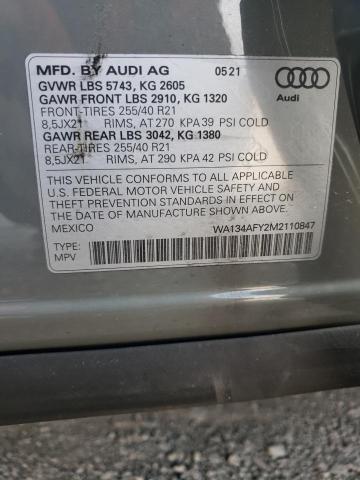 2021 AUDI SQ5 SPORTB WA134AFY2M2110847