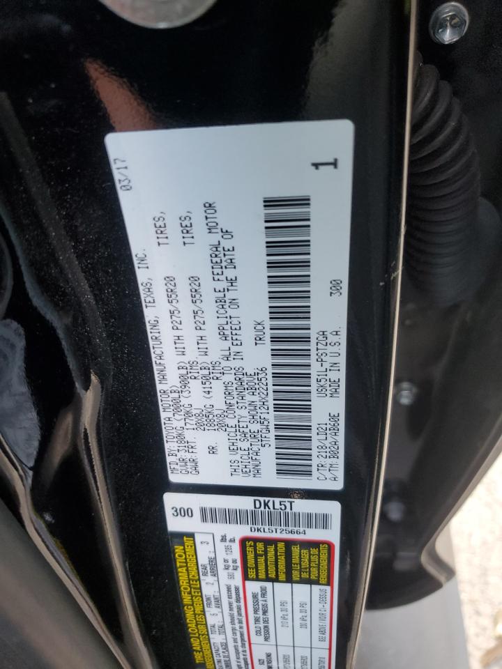 5TFGW5F12HX222536 TOYOTA TUNDRA 2017