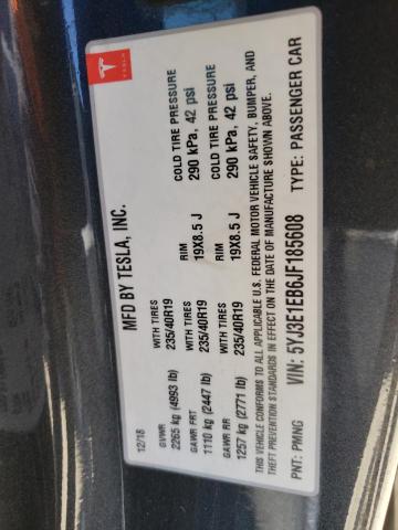 5YJ3E1EB6JF185608 Tesla MODEL 3