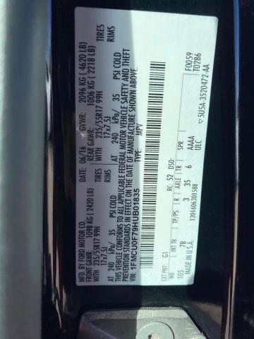 1FMCU0F79HUB01835 Ford ESCAPE S