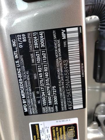 4JGFF5KE5NA658943 Mercedes-Benz Gls 450 4matic