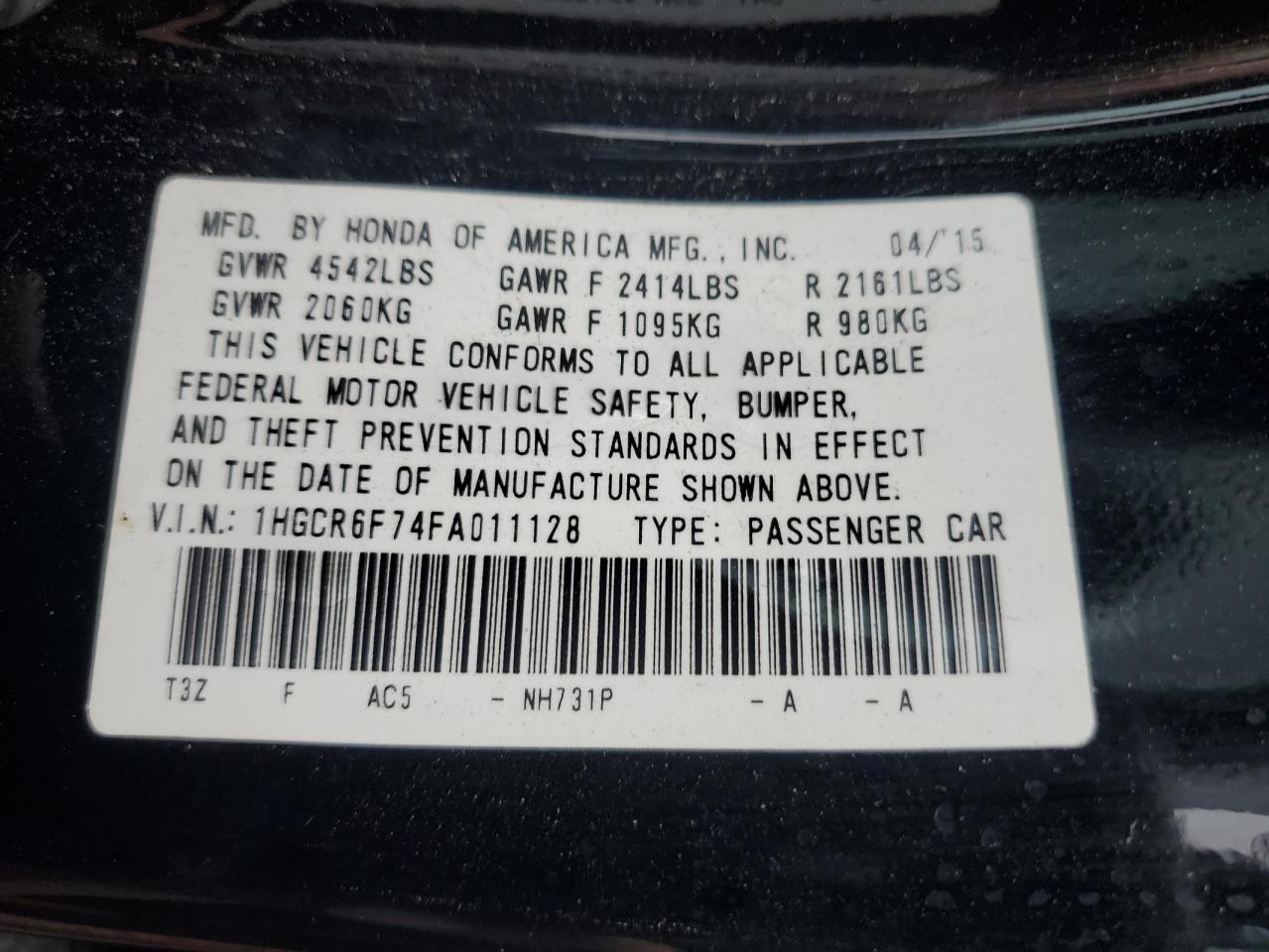 HONDA ACCORD TOURING HYBRID