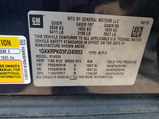 1GKKRPKD3FJ343853 GMC ACADIA SLE