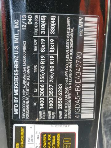 VIN 4JGDA5HB0EA342790 2014 Mercedes-Benz ML-Class, ... no.13