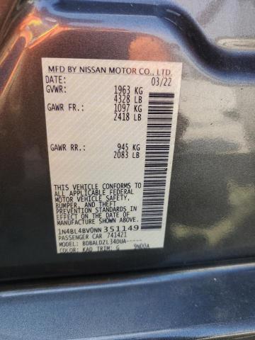 1N4BL4BV0NN351149 | 2022 NISSAN ALTIMA S