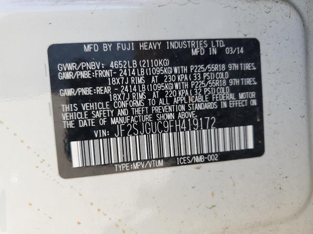 JF2SJGUC9FH419172 Subaru Forester 2.0xt Touring