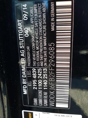 WDDKJ6FB2FF296085 Mercedes-Benz E 400