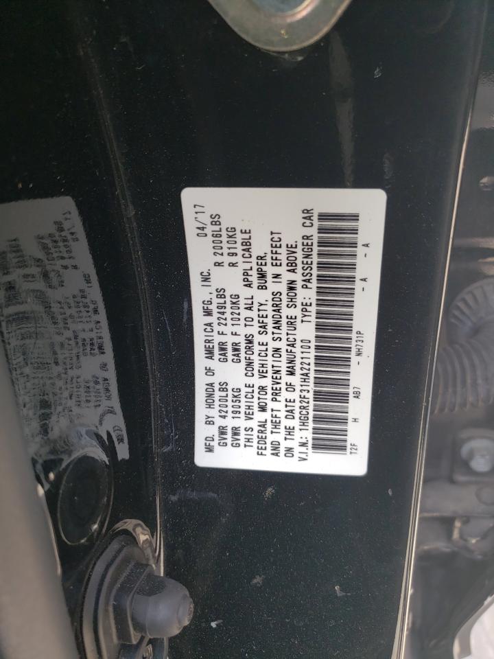 1HGCR2F31HA221100 HONDA ACCORD 2017