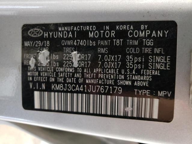 KM8J3CA41JU767179 | 2018 HYUNDAI TUCSON SEL