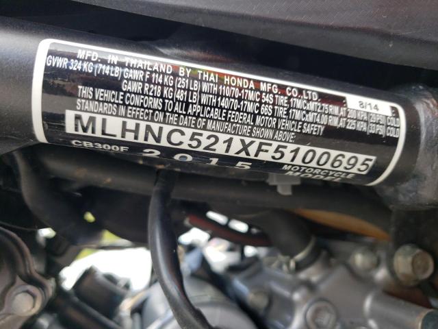 2015 HONDA CB300 F MLHNC521XF5100695