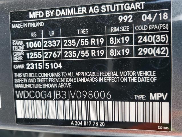 WDC0G4JB3JV098006 Mercedes-Benz GLC 300