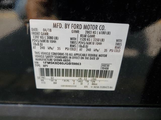 1FM5K8D80JGB59863 Ford EXPLORER XLT