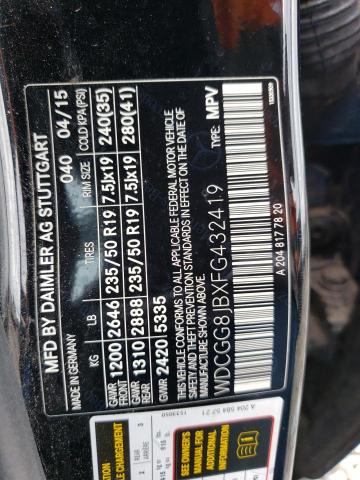 WDCGG8JBXFG432419 Mercedes-Benz Glk 350 4matic