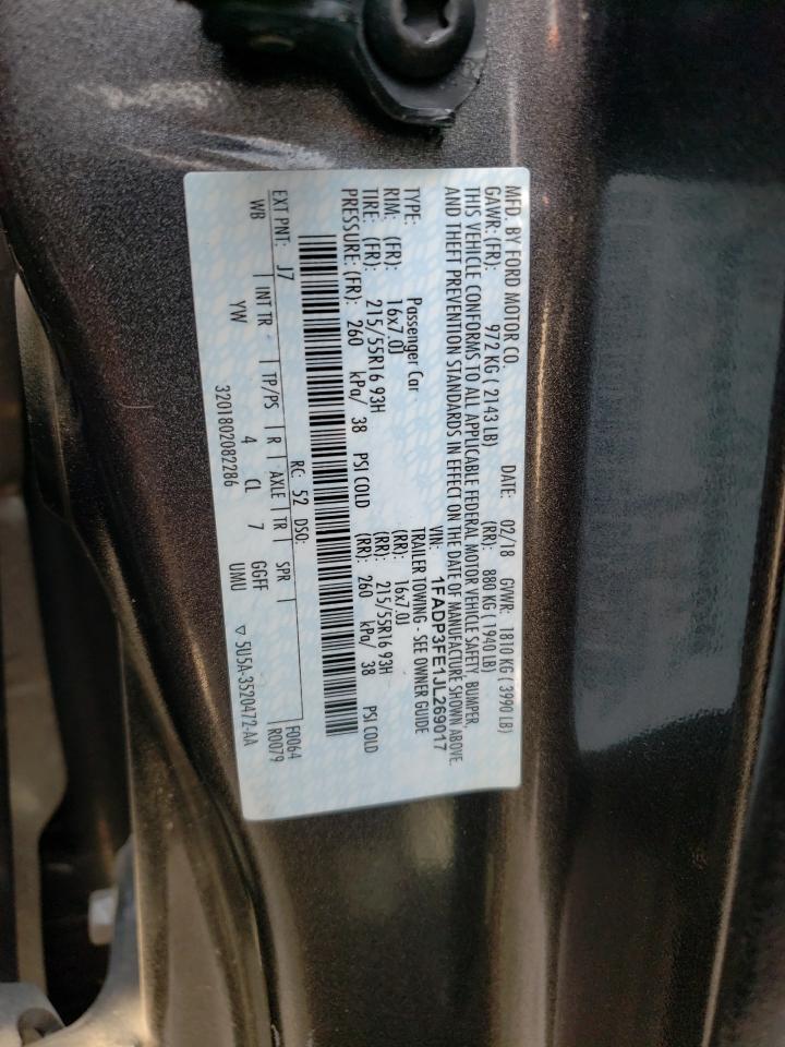 1FADP3FE1JL269017 FORD FOCUS 2018