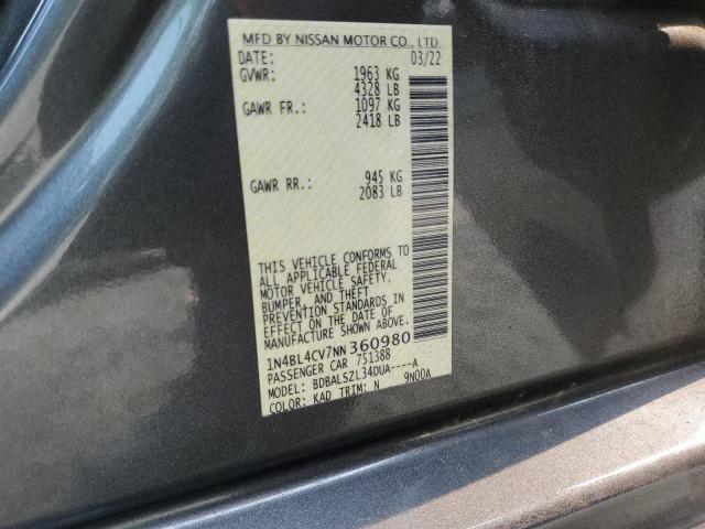 1N4BL4CV7NN360980 Nissan ALTIMA SR
