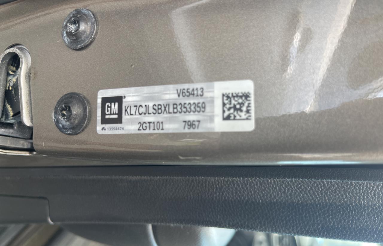 KL7CJLSBXLB353359 CHEVROLET TRAX 2020