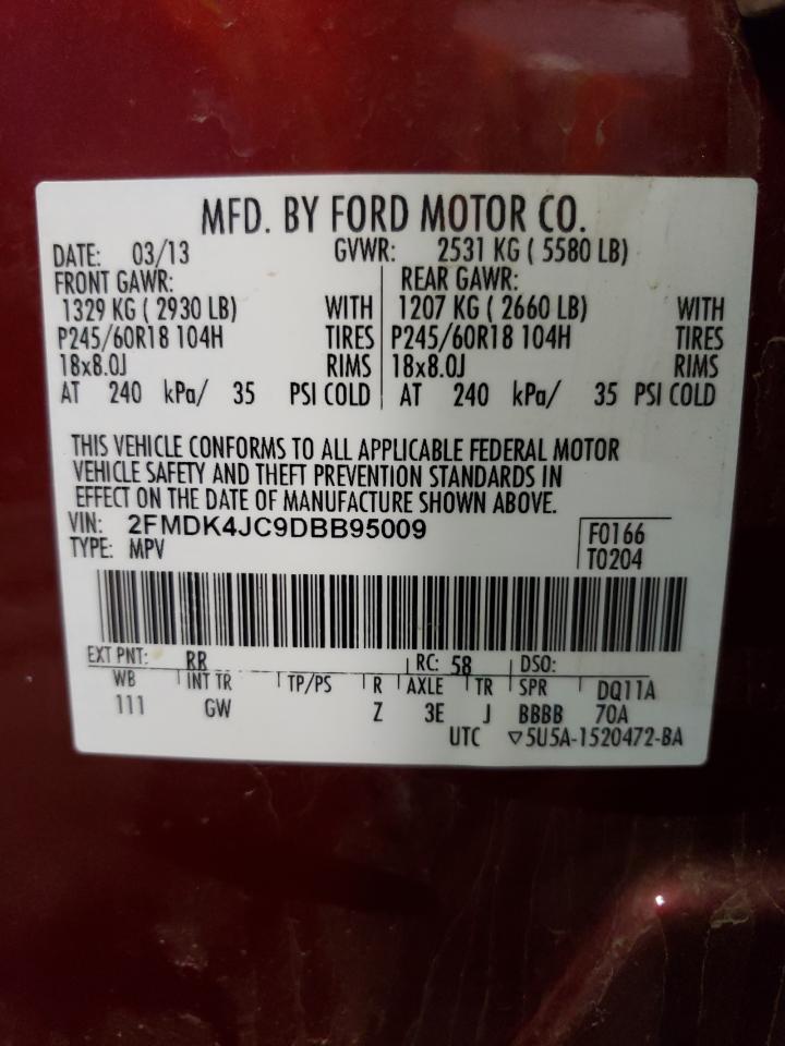 2FMDK4JC9DBB95009 2013 Ford Edge Sel 2FMDK4JC9DBB95009 2013 Ford Edge Sel
