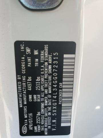 5XXGT4L34GG072315 KIA Optima Lx