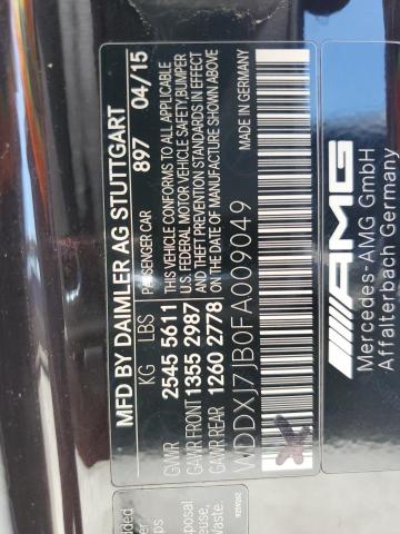 WDDXJ7JB0FA009049 Mercedes-Benz S 63 AMG