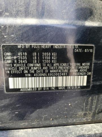 2016 SUBARU LEGACY 2.5 - 4S3BNBL68G3002481