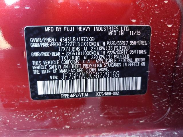 JF2GPANCXG8229169 Subaru Crosstrek Limited