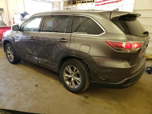 VIN 5TDJKRFH2ES019363 2014 Toyota Highlander, Xle no.2