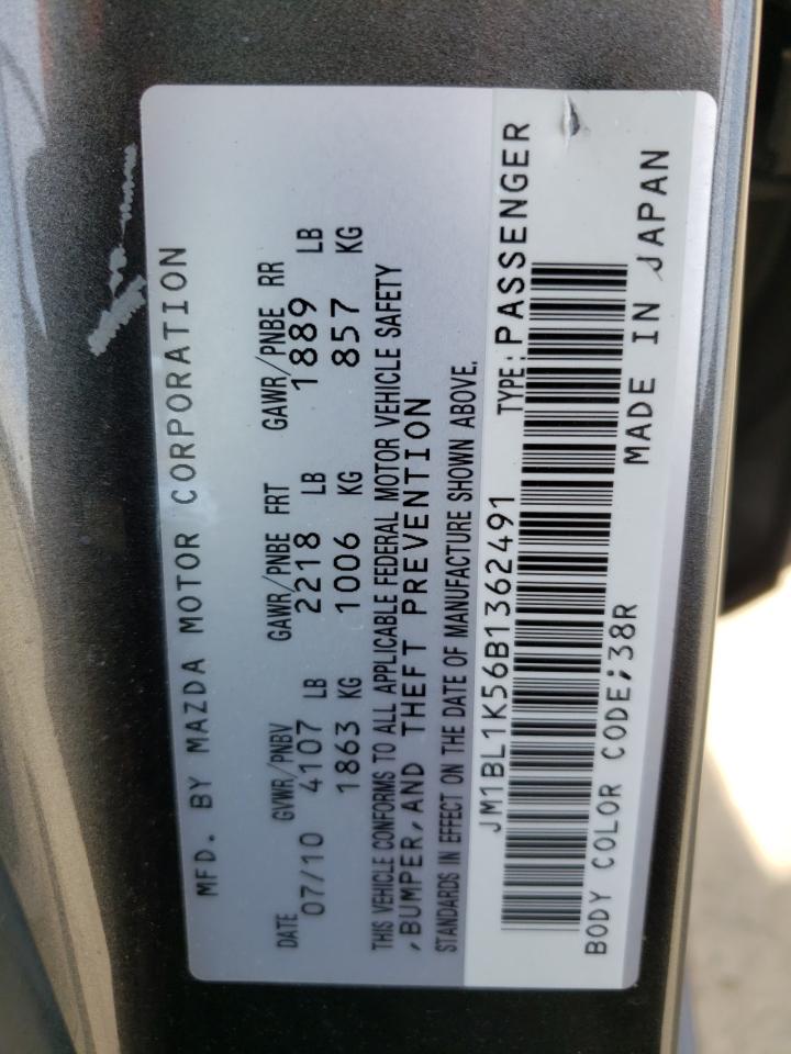 JM1BL1K56B1362491 2011 Mazda 3 S