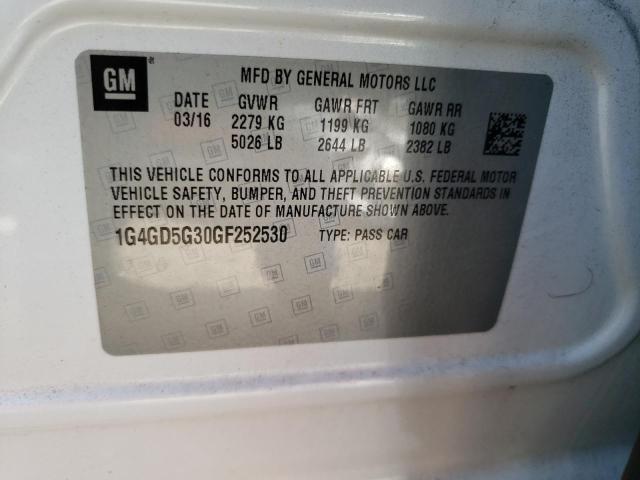 1G4GD5G30GF252530 Buick Lacrosse Premium