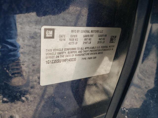 2017 CHEVROLET MALIBU HYB - 1G1ZJ5SU1HF143235