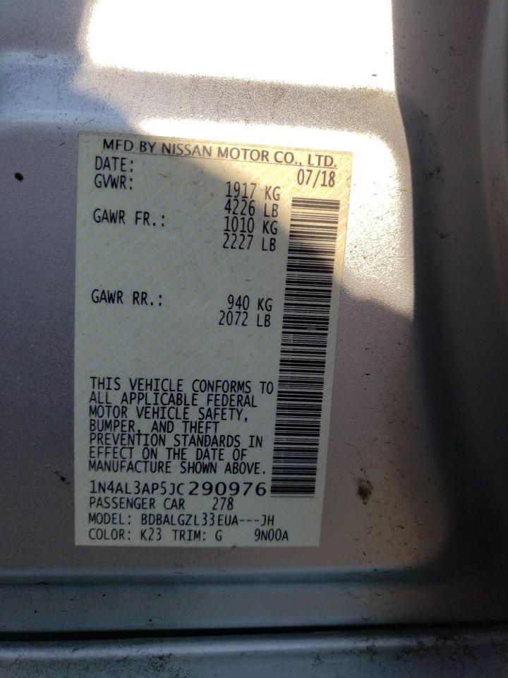 1N4AL3AP5JC290976 NISSAN ALTIMA 2018