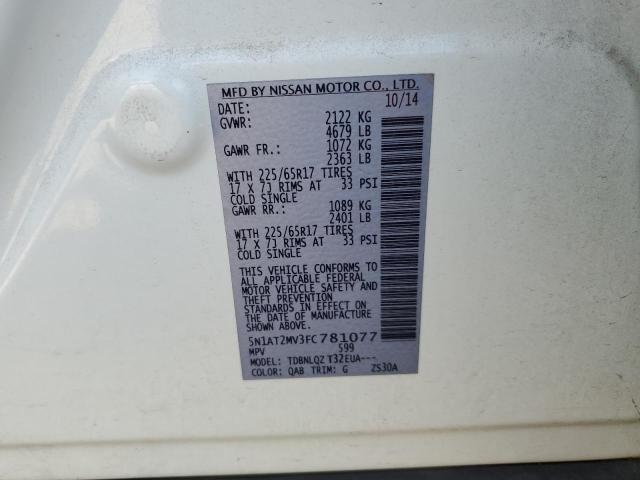 5N1AT2MV3FC781077 Nissan ROGUE S